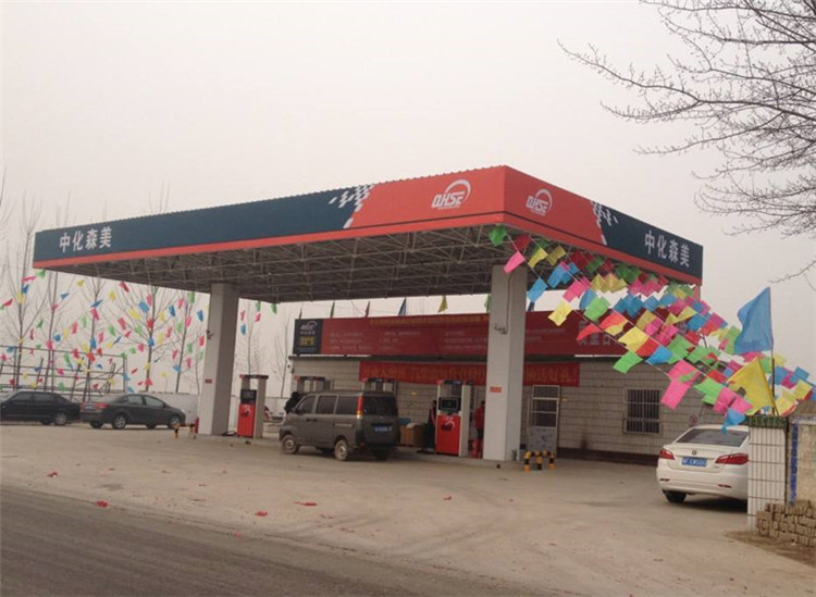丽水加油站钢结构网架案例3